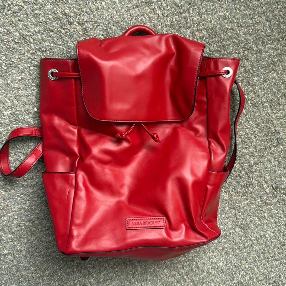 Vera Bradley Red Leather Backpack